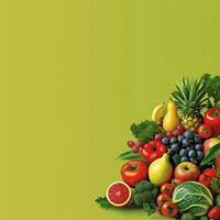 Healthy food and diet concept photo