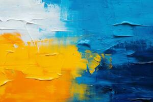 painting of blue and yellow colors background generative AI photo