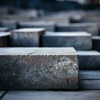 concrete slabs close up generative AI photo