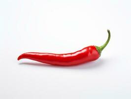 a Chili pepper on white background generative AI photo