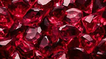 transparent red ruby texture background generative AI photo