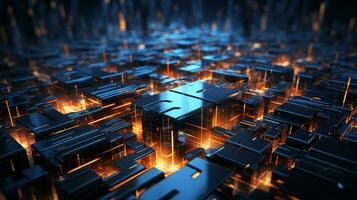 a futuristic 3d vector pattern generative AI photo