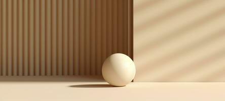 a brown egg with Light Beige Background generative AI photo