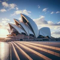 view of sydney opera house view generative AI photo