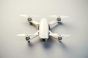 A white drone on white background generative AI photo