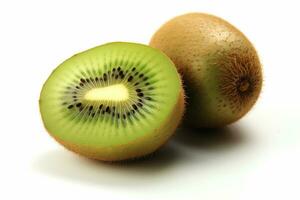 kiwi fruit on white background generative AI photo