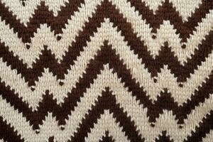 design of Wool sweater texture of light brown dark brown and white colors generative AI photo