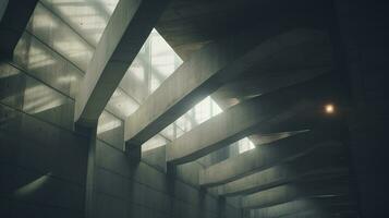 abstract concrete building art photo generative AI