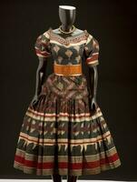Romanian cloth showcasing on dark background generative AI photo