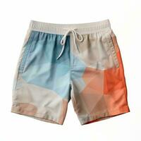 Swim trunks on white background generative AI photo