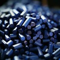 stack of dark blue pellets generative AI photo