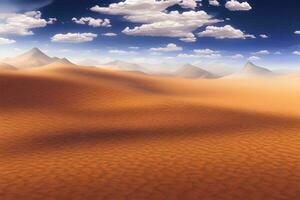 Desert Scenery Fantasy Landscape Background, Desert Background, AI Generative photo
