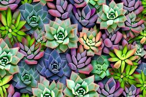 Succulents Background, AI Generative photo