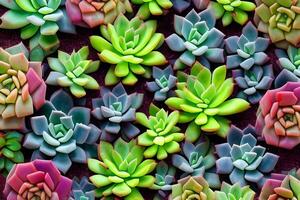 Succulents Background, AI Generative photo