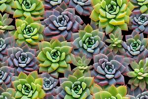 Succulents Background, AI Generative photo