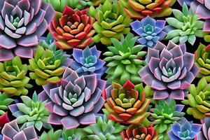 Succulents Background, AI Generative photo