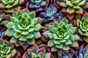 Succulents Background, AI Generative photo