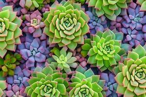 Succulents Background, AI Generative photo