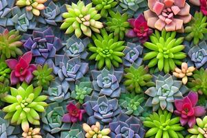 Succulents Background, AI Generative photo