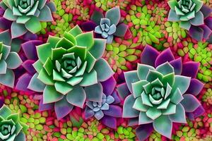 Succulents Background, AI Generative photo