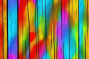 Colorful Wood Background, Rainbow Wood Background, Wood Background, AI Generative photo