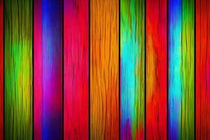 Colorful Wood Background, Rainbow Wood Background, Wood Background, AI Generative photo