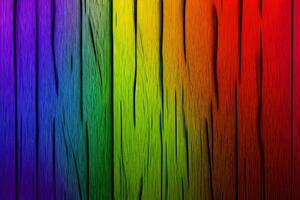 Colorful Wood Background, Rainbow Wood Background, Wood Background, AI Generative photo