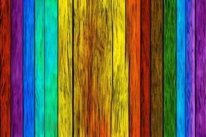 vistoso madera fondo, arco iris madera fondo, madera fondo, ai generativo foto