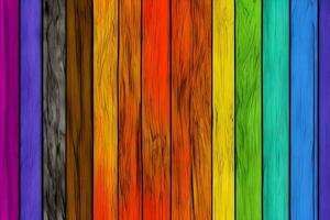 Colorful Wood Background, Rainbow Wood Background, Wood Background, AI Generative photo