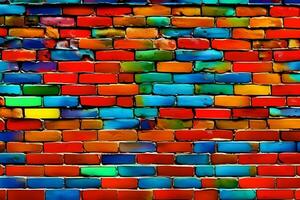 Brick Wall Background, Wall Background, Brick Background, AI Generative photo