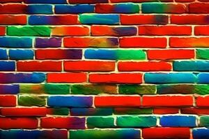 Brick Wall Background, Wall Background, Brick Background, AI Generative photo