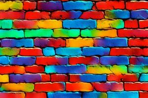 Brick Wall Background, Wall Background, Brick Background, AI Generative photo