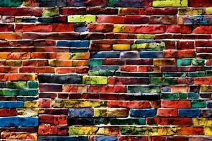 Brick Wall Background, Wall Background, Brick Background, AI Generative photo