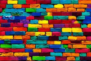 Brick Wall Background, Wall Background, Brick Background, AI Generative photo