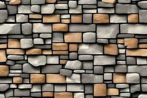 Stone Wall Background, Stone Brick Wall Background, Wall Background, Stone Background, AI Generative photo