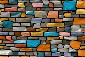 Stone Wall Background, Stone Brick Wall Background, Wall Background, Stone Background, AI Generative photo
