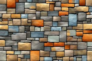 Stone Wall Background, Stone Brick Wall Background, Wall Background, Stone Background, AI Generative photo