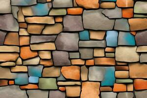 Stone Wall Background, Stone Brick Wall Background, Wall Background, Stone Background, AI Generative photo