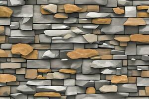 Stone Wall Background, Stone Brick Wall Background, Wall Background, Stone Background, AI Generative photo