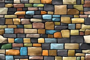 Stone Wall Background, Stone Brick Wall Background, Wall Background, Stone Background, AI Generative photo