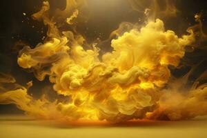 Yellow Smoke Wallpaper, Smoke Background, Smoke Effects Background, Smoke wallpapers, Colorful Smoke Background, Abstract Smoke Wallpapers, AI Generative photo