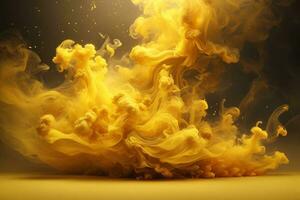 Yellow Smoke Wallpaper, Smoke Background, Smoke Effects Background, Smoke wallpapers, Colorful Smoke Background, Abstract Smoke Wallpapers, AI Generative photo