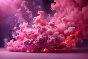 Pink Smoke Bomb Wallpaper, Smoke Bomb Background, Pink Smoke Bomb Effects Background, Smoke wallpapers, Colorful Smoke Background, Abstract Smoke Wallpapers, AI Generative photo