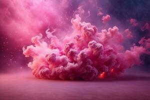 Pink Smoke Bomb Wallpaper, Smoke Bomb Background, Pink Smoke Bomb Effects Background, Smoke wallpapers, Colorful Smoke Background, Abstract Smoke Wallpapers, AI Generative photo