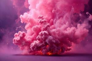 Pink Smoke Bomb Wallpaper, Smoke Bomb Background, Pink Smoke Bomb Effects Background, Smoke wallpapers, Colorful Smoke Background, Abstract Smoke Wallpapers, AI Generative photo