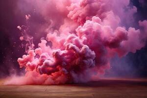 Pink Smoke Bomb Wallpaper, Smoke Bomb Background, Pink Smoke Bomb Effects Background, Smoke wallpapers, Colorful Smoke Background, Abstract Smoke Wallpapers, AI Generative photo