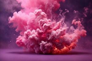 Pink Smoke Bomb Wallpaper, Smoke Bomb Background, Pink Smoke Bomb Effects Background, Smoke wallpapers, Colorful Smoke Background, Abstract Smoke Wallpapers, AI Generative photo