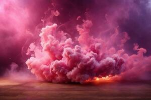 Pink Smoke Bomb Wallpaper, Smoke Bomb Background, Pink Smoke Bomb Effects Background, Smoke wallpapers, Colorful Smoke Background, Abstract Smoke Wallpapers, AI Generative photo