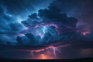 Tormentoso cielo fondo, tormenta fondo, tormenta fondo de pantalla, lluvioso cielo, tormenta nubes, ai generativo foto