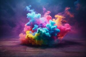 Colorful Smoke Bomb Wallpaper, Rainbow Colorful Smoke Bomb Background, Smoke Effects Background, Smoke wallpapers, Colorful Smoke Background, Abstract Smoke Wallpapers, AI Generative photo